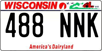 WI license plate 488NNK