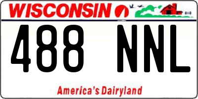 WI license plate 488NNL