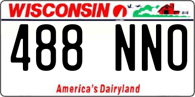 WI license plate 488NNO