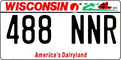 WI license plate 488NNR