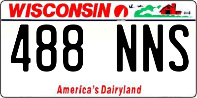 WI license plate 488NNS