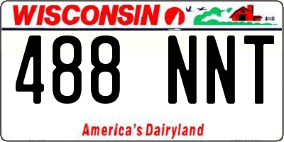 WI license plate 488NNT