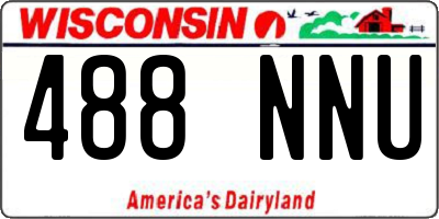 WI license plate 488NNU