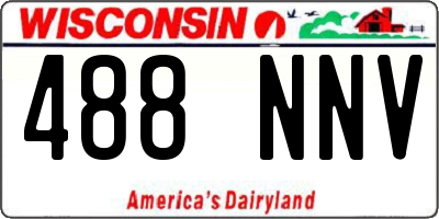 WI license plate 488NNV