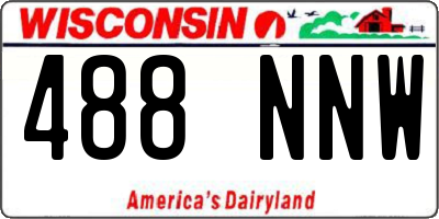 WI license plate 488NNW
