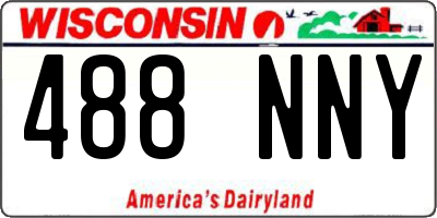 WI license plate 488NNY