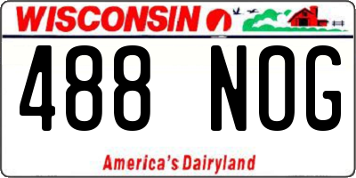 WI license plate 488NOG