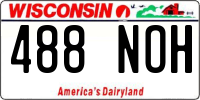 WI license plate 488NOH