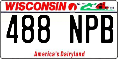 WI license plate 488NPB