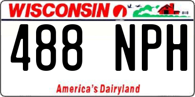 WI license plate 488NPH