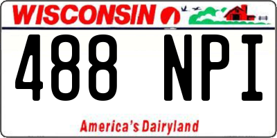 WI license plate 488NPI
