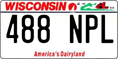 WI license plate 488NPL