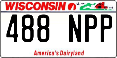 WI license plate 488NPP