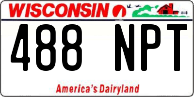 WI license plate 488NPT