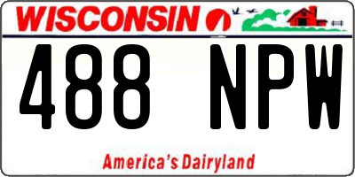 WI license plate 488NPW