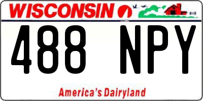 WI license plate 488NPY