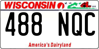 WI license plate 488NQC
