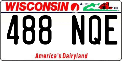 WI license plate 488NQE