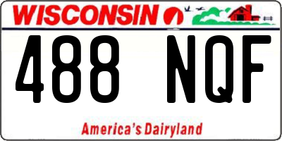 WI license plate 488NQF
