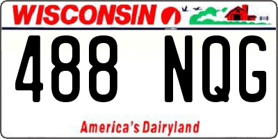 WI license plate 488NQG