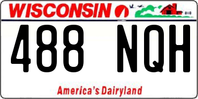 WI license plate 488NQH