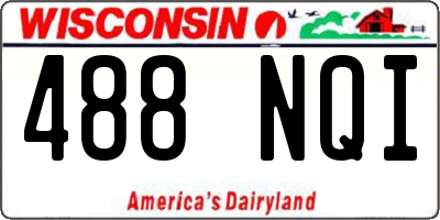 WI license plate 488NQI