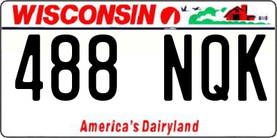 WI license plate 488NQK