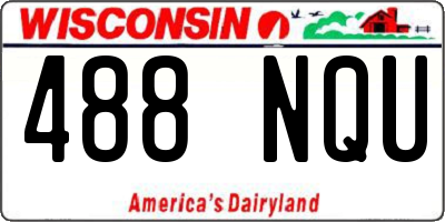 WI license plate 488NQU