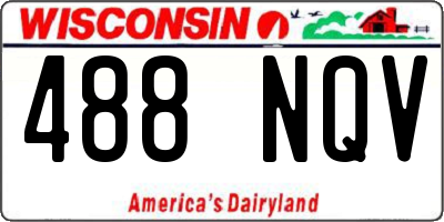 WI license plate 488NQV