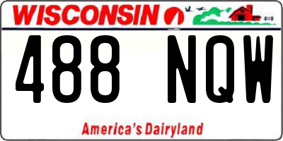 WI license plate 488NQW