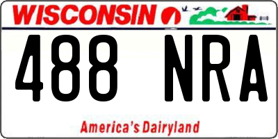 WI license plate 488NRA