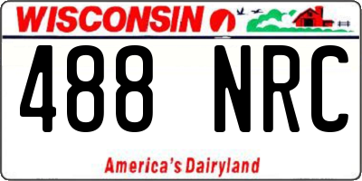 WI license plate 488NRC