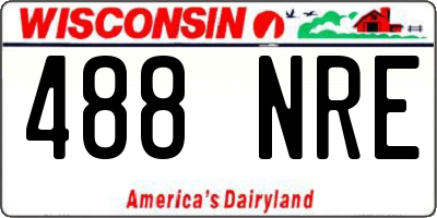 WI license plate 488NRE
