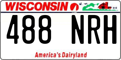 WI license plate 488NRH