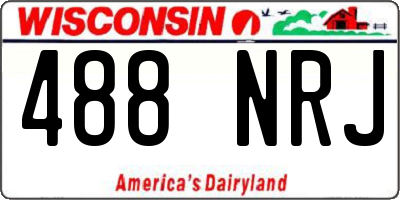 WI license plate 488NRJ