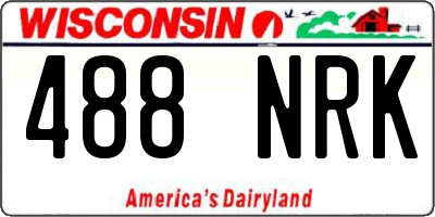 WI license plate 488NRK