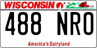 WI license plate 488NRO