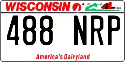 WI license plate 488NRP