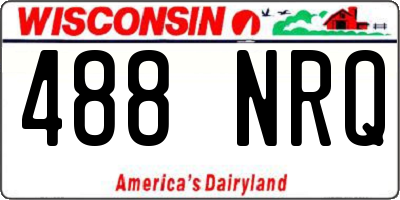 WI license plate 488NRQ