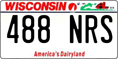 WI license plate 488NRS