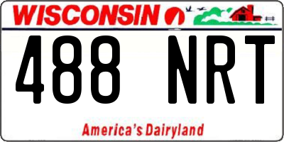 WI license plate 488NRT