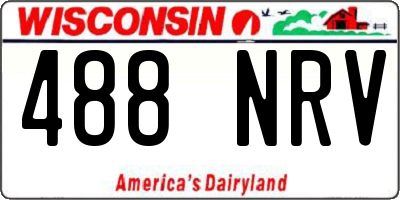 WI license plate 488NRV