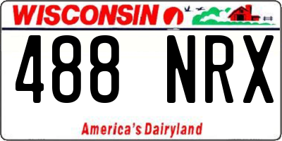 WI license plate 488NRX