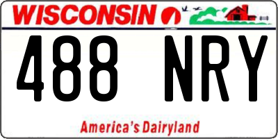 WI license plate 488NRY