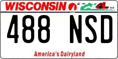 WI license plate 488NSD