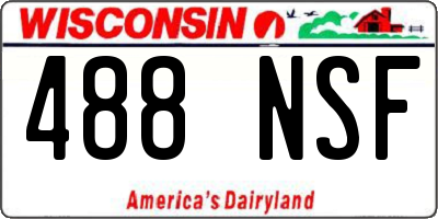 WI license plate 488NSF
