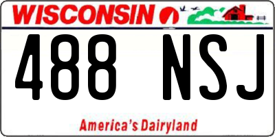 WI license plate 488NSJ