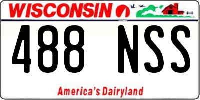 WI license plate 488NSS