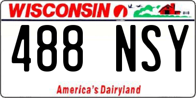 WI license plate 488NSY
