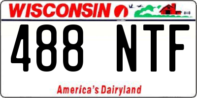 WI license plate 488NTF